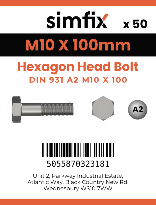 Simfix product label - 931A21010070PK50-SIM