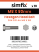 Simfix product label - 931A40808070PK10-SIM