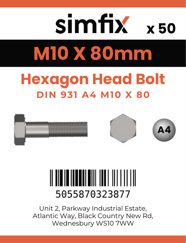 Simfix product label - 931A41008080PK50-SIM