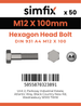 Simfix product label - 931A41210070PK50-SIM