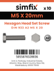 Simfix product label - 933A20502070PK10-SIM