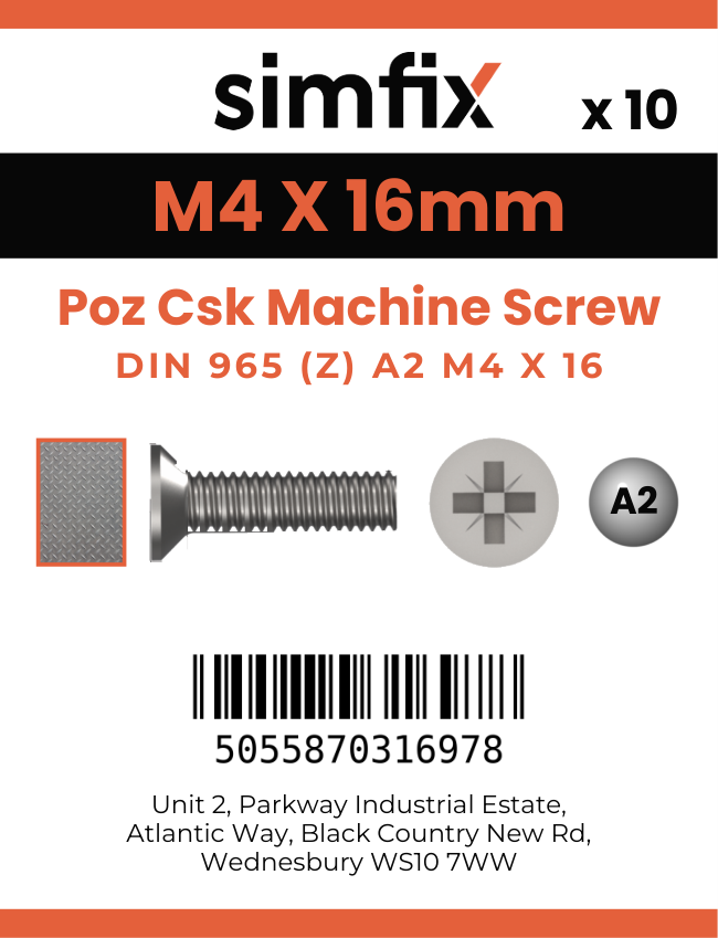 Simfix product label - 965A204016ZPK10-SIM