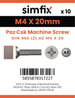 Simfix product label - 965A204020ZPK10-SIM