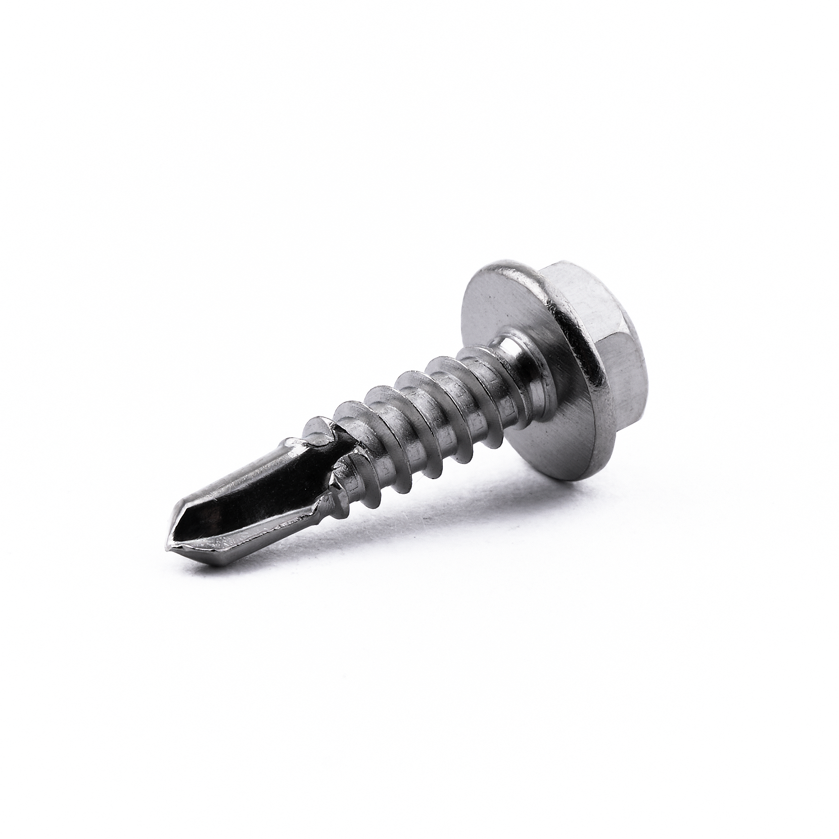 6.3mm x 25mm hex self-drilling screw A2 stainless DIN 7504