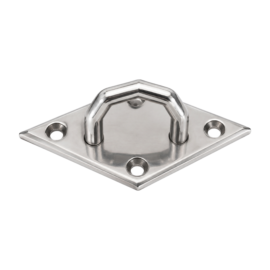 100 X 25 X 16 Pad Eye Diamond Base A4 Stainless Steel