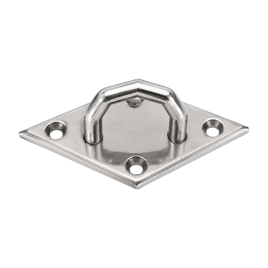 100 X 25 X 16 Pad Eye Diamond Base A4 Stainless Steel