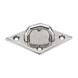 100 X 25 X 16 Pad Eye Diamond Base A4 Stainless Steel