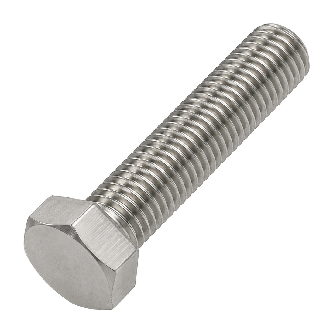 Hexagon head set screw, fully threaded, stainless steel