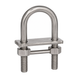 U-bolt with two counter plates, A4 (316) stainless steel