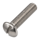 Pan head screw with slotted drive, A2 (304) stainless steel