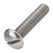 Round head screw with slotted drive, stainless steel