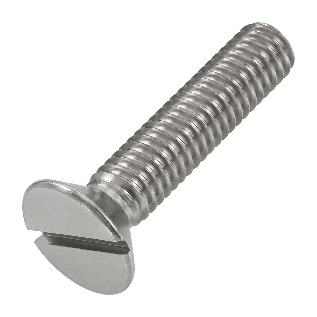 Raised countersunk screw with slotted drive, A2 (304) stainless steel