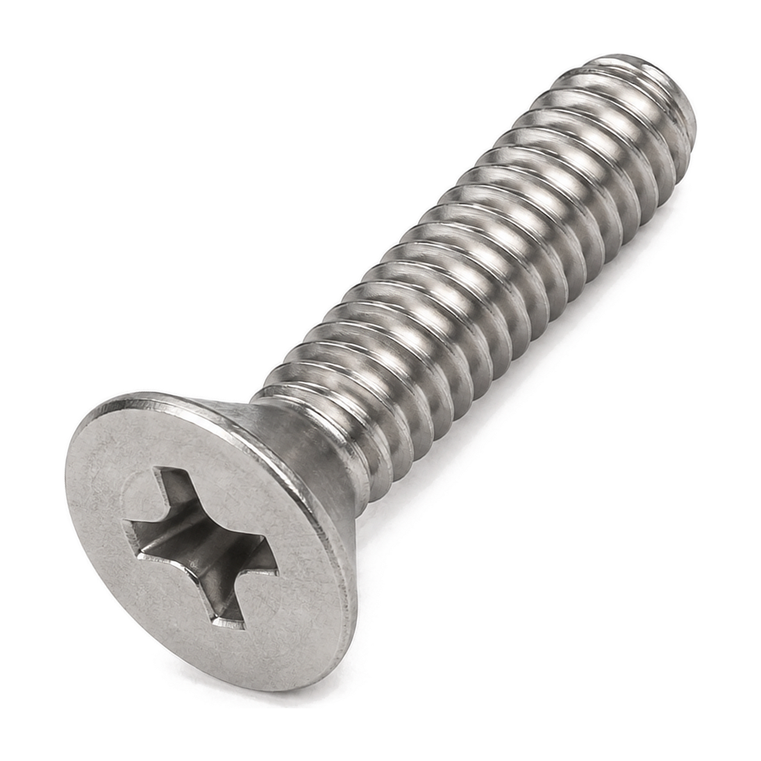 Countersunk screw with Phillips drive, B18.6.3, A2 (304) stainless steel