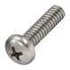 Pan head screw with Phillips drive, A2 (304) stainless steel