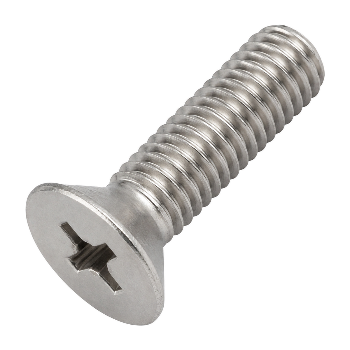 Countersunk machine screw, B18.6.3, A2 (304) stainless steel