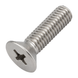 Countersunk machine screw, B18.6.3, A2 (304) stainless steel