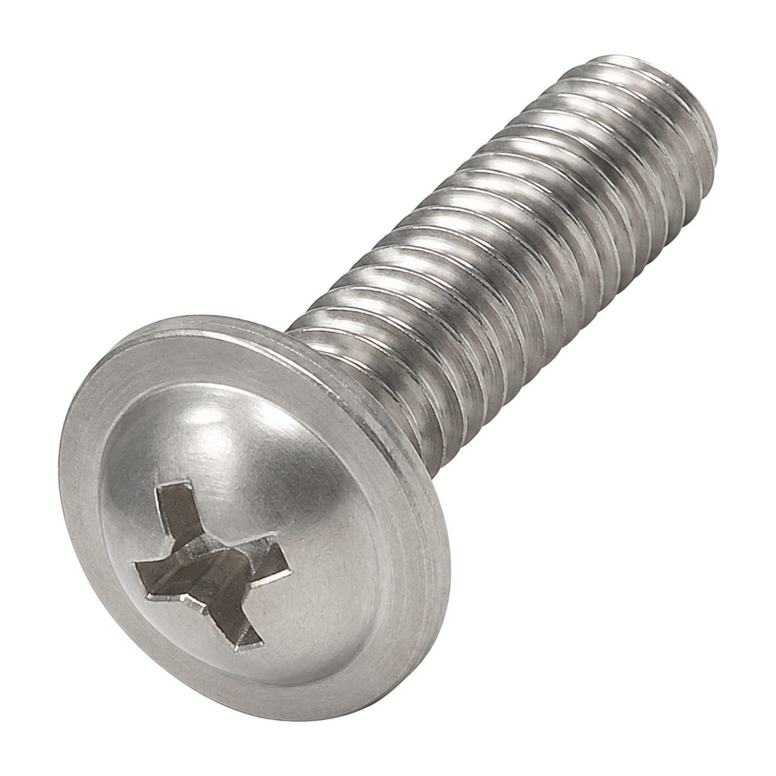 Flange head machine screw with Pozi drive, DIN 967, A2 (304) stainless steel