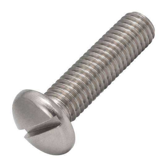 1/4" UNF X 1.1/4" Slotted Pan Head Machine Screw A2 Stainless Steel