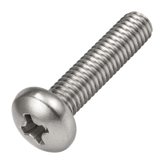 4-40 UNC X 3/8" Recessed Pan Head Machine Screw DIN 7985 A2 Stainless Steel