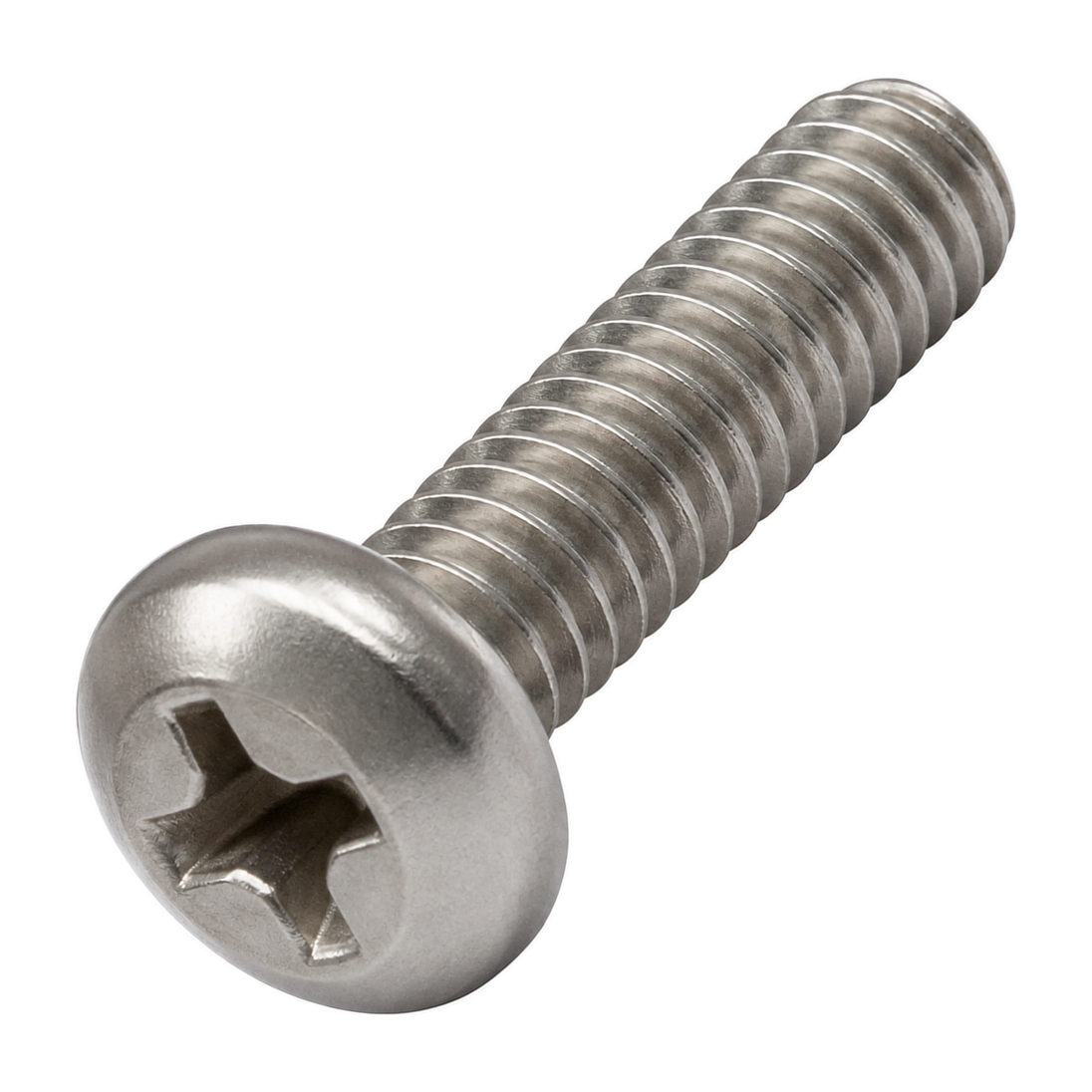 8-32 UNC X 1/4" Recess Pan Screw A2 Stainless Steel