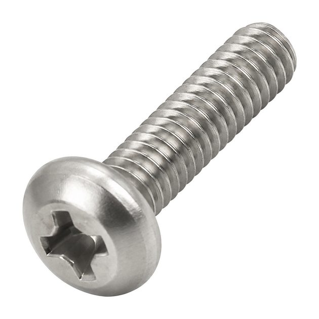 8-32 UNC X 3/8" Recessed Pan Head Machine Screw B18.6.3 A2 Stainless Steel