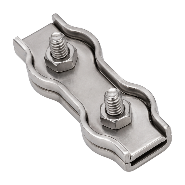Duplex wire rope clip, A4 (316) stainless steel