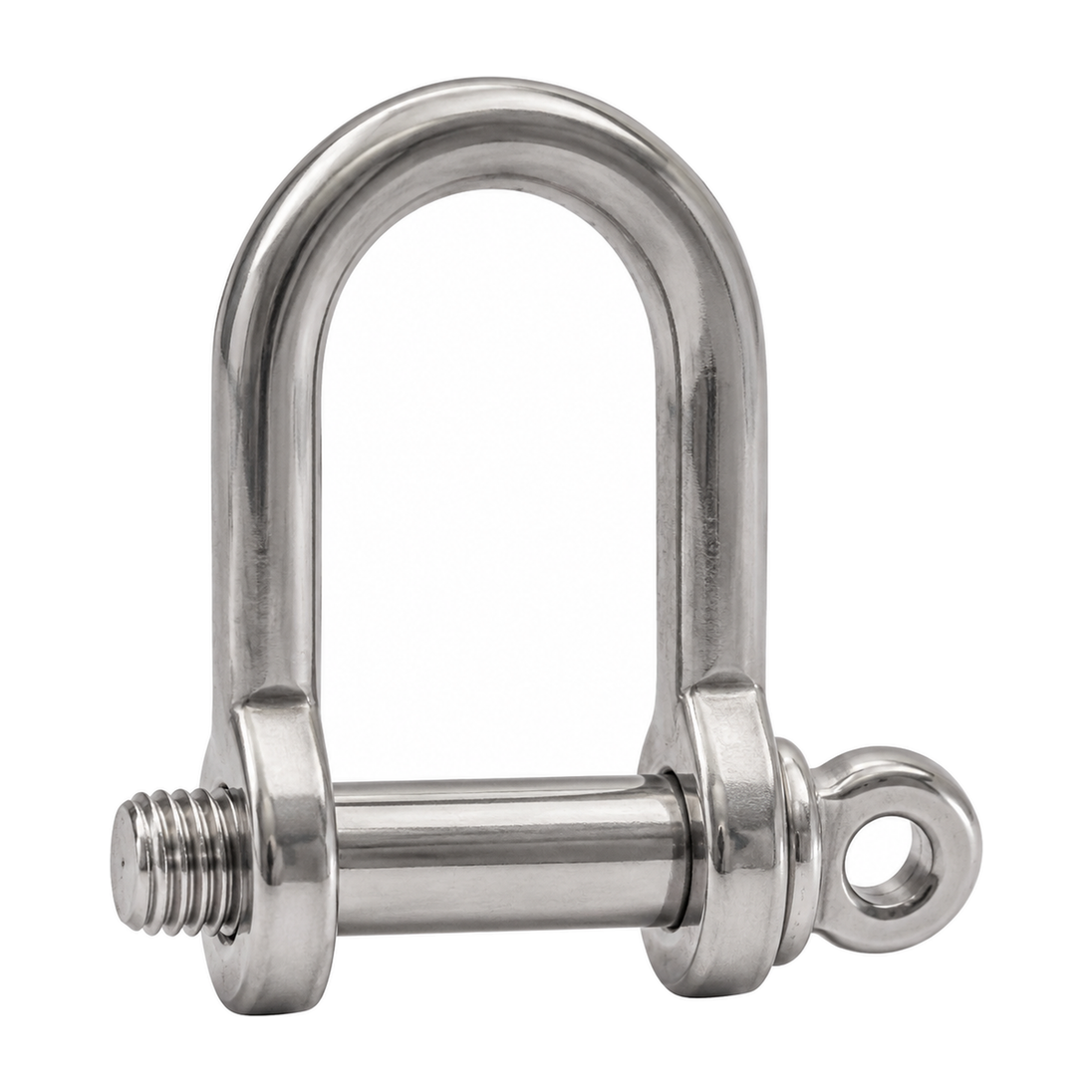 Short flat shackle, A4 (316) stainless steel