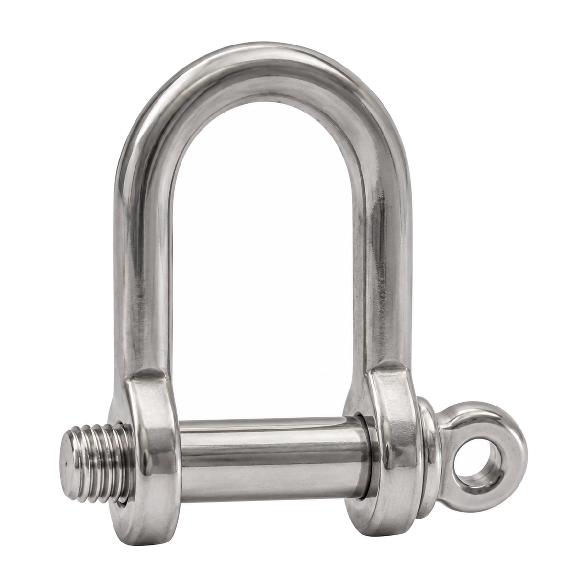 Short flat shackle, A4 (316) stainless steel