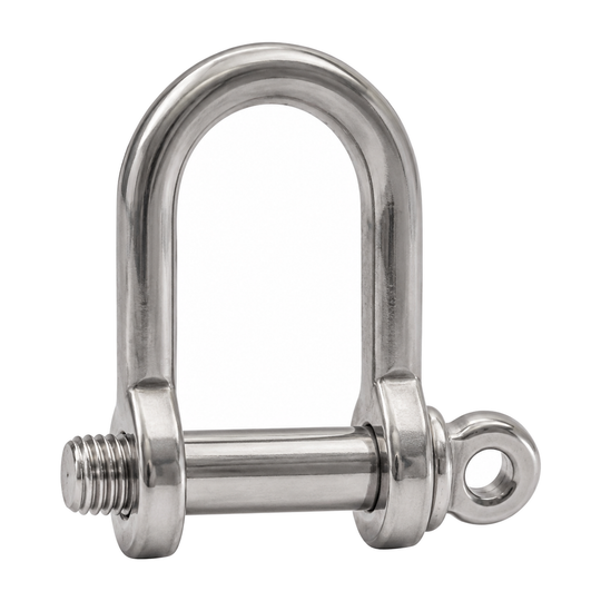 Short flat shackle, A4 (316) stainless steel