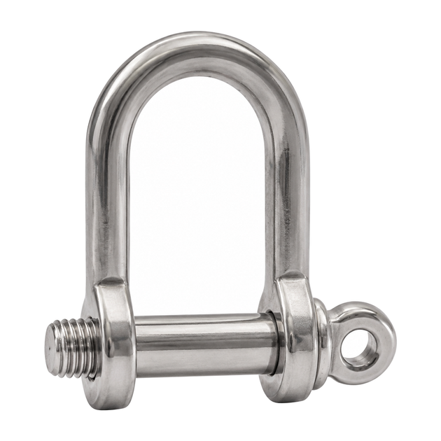 Short flat shackle, A4 (316) stainless steel