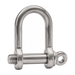 Short flat shackle, A4 (316) stainless steel