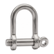Short flat shackle, A4 (316) stainless steel