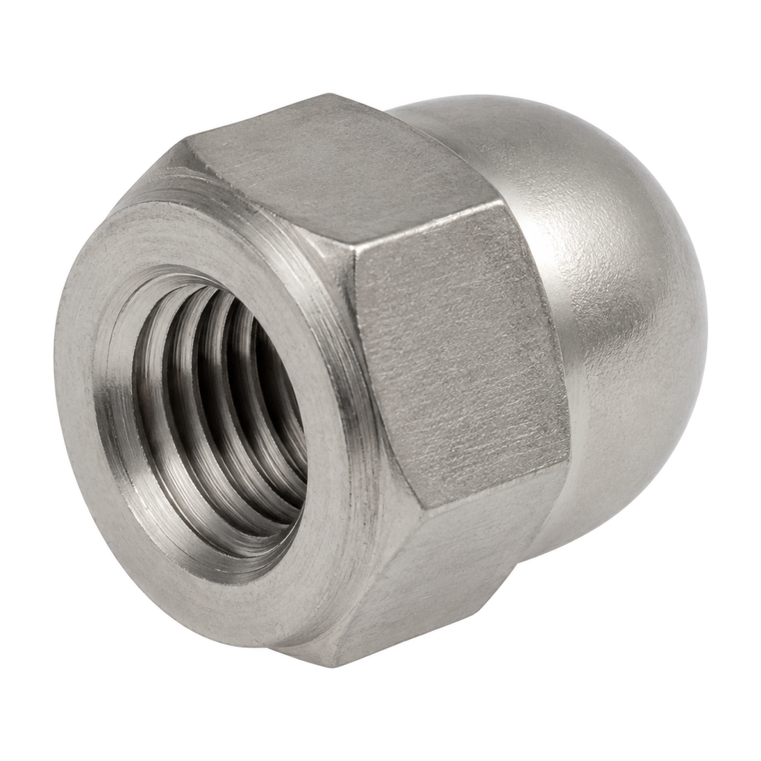 Domed hexagon cap nut, A2 (304) stainless steel