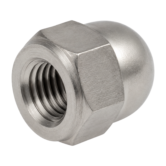 Domed hexagon cap nut, A2 (304) stainless steel