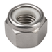 Nyloc insert lock nut (white nylon), DIN 985, A2 (304) stainless steel