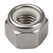 Nyloc insert lock nut (white nylon), DIN 985, A2 (304) stainless steel