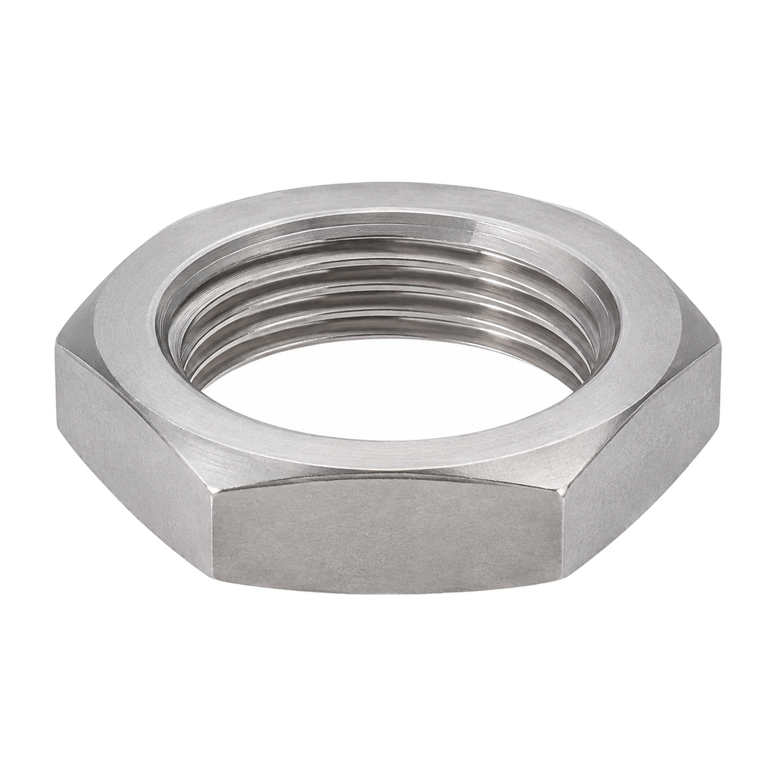 Hexagon lock nut, left hand thread, A4 (316) stainless steel