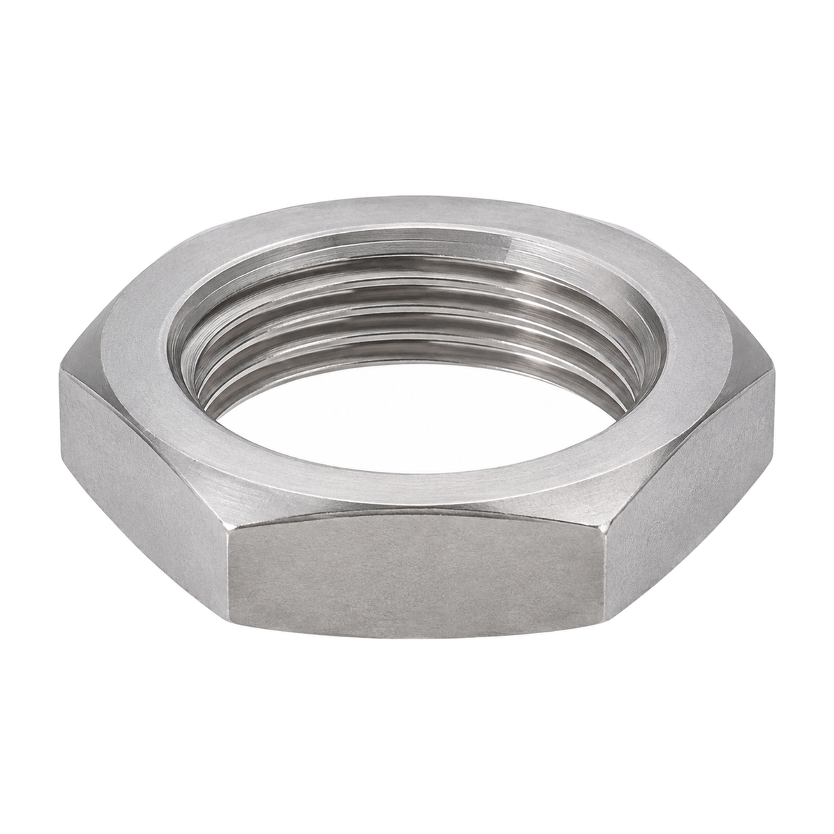 Hexagon lock nut, left hand thread, A4 (316) stainless steel