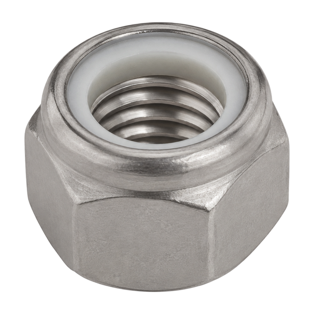 1/4" UNC Nylon Insert Lock Nut A4 Stainless Steel