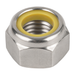 M10 Nylon Insert Nut (Yellow Nylon) DIN 985 A2 Stainless Steel