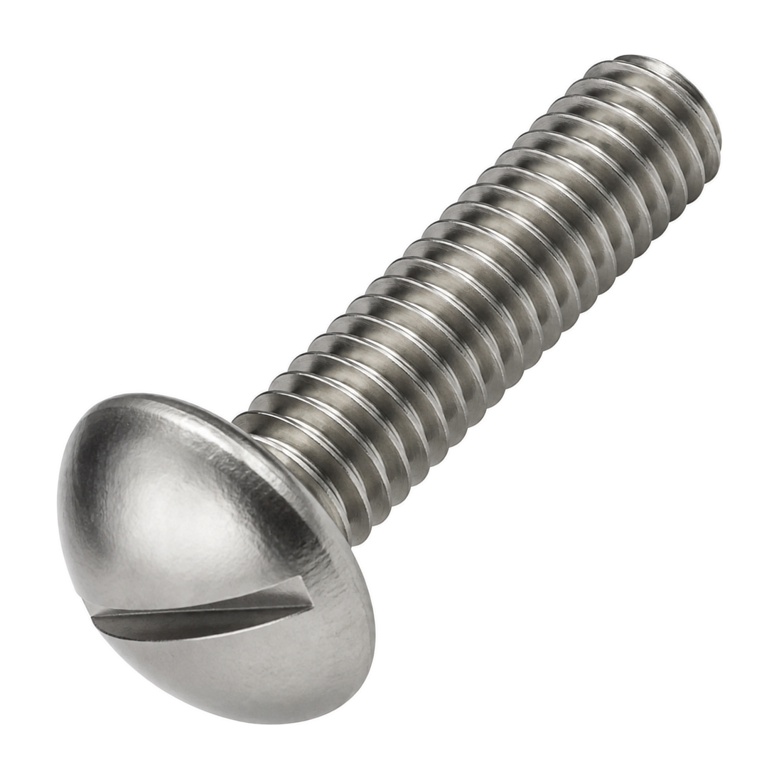 2BA X 1.1/4" Round Slot Screw A2 Stainless Steel