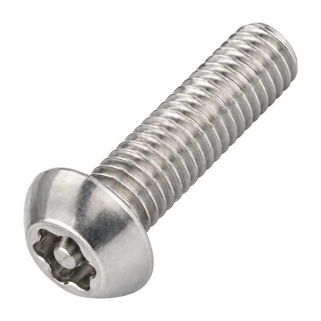 M10 X 50 Six Lobe Pin Button Head Security Screw ISO 7380 A2 Stainless Steel