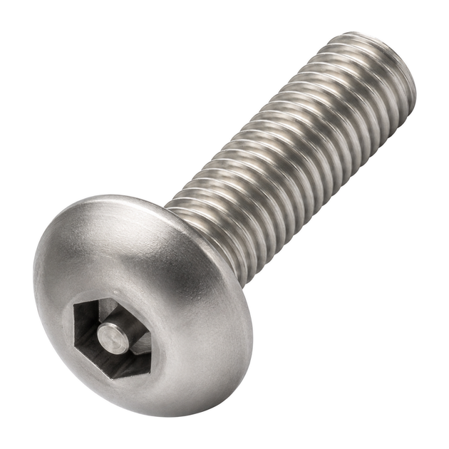 Pin hex button head security screw, A2 (304) stainless steel