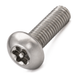 Six lobe pin button head security screw, ISO 7380-TX, A2 (304) stainless steel
