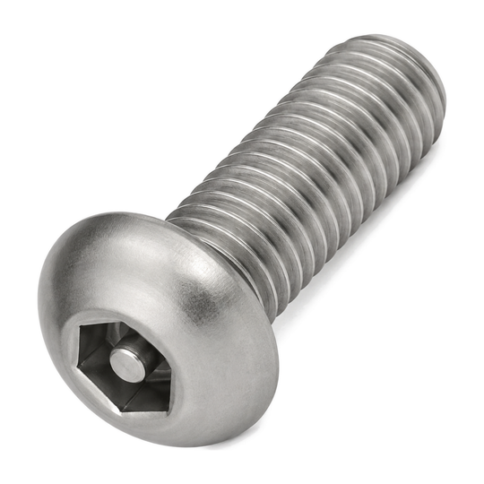 Pin hex button head security screw, ISO 7380, A2 (304) stainless steel