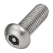 Pin hex button head security screw, ISO 7380, A2 (304) stainless steel