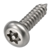4.8 X 32 Six Lobe Pin Pan Head Security Screw DIN 7981 A2 Stainless Steel