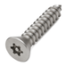 Six lobe pin security screw, A2 (304) stainless steel