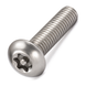 Six lobe pin button head security screw, A2 (304) stainless steel