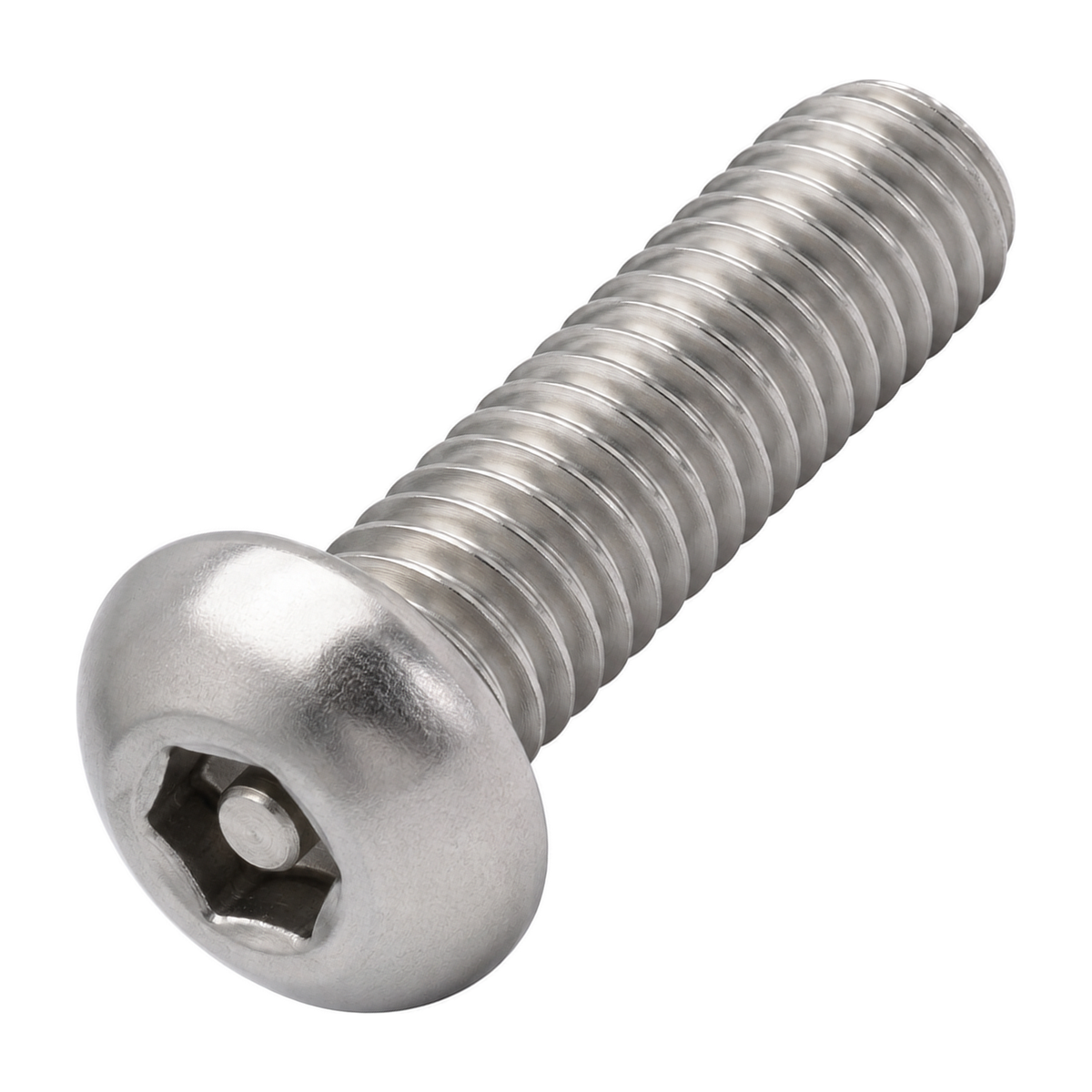 Pin hex button head security screw, A2 (304) stainless steel